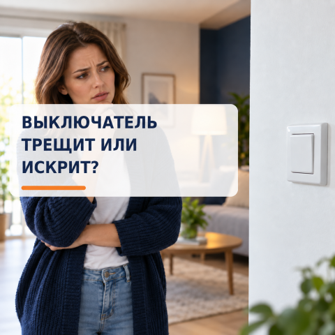 Почему выключатель трещит или искрит при выключении света?