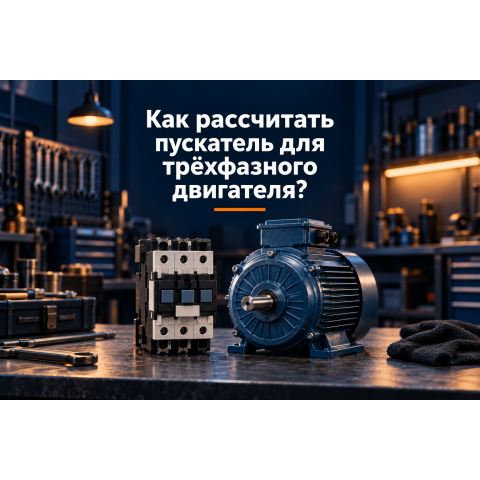Как рассчитать пускатель для трёхфазного двигателя?