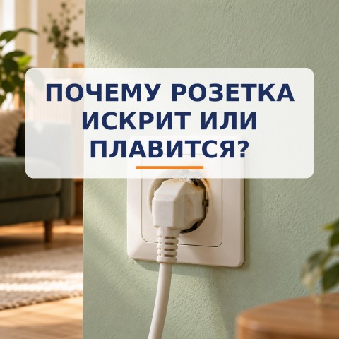 Почему розетка искрит или плавится?