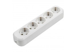 Розеточная колодка GSB-16-5-G-IP20 Easy, 16А, 5 мест, с заземлением, без выключателя, IP20