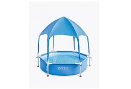 28209NP Каркасный бассейн Canopy Metal Frame 183х38см с навесом INTEX