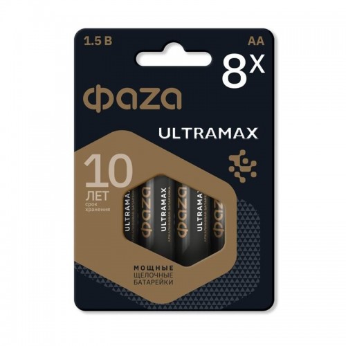 AA щелочная батарейка ФАZА  LR6 ULTRAMAX BL-8