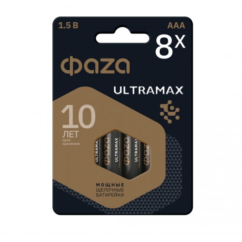 AAA щелочная батарейка ФАZА LR03 ULTRAMAX BL-8