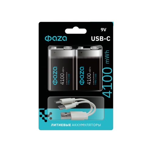 Акк. ФАZА  9V 4100 mWh USB BL-2