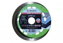 Алмазный диск по плитке 1A1R WURTH WCM7 d125х22,2х1,1х7мм