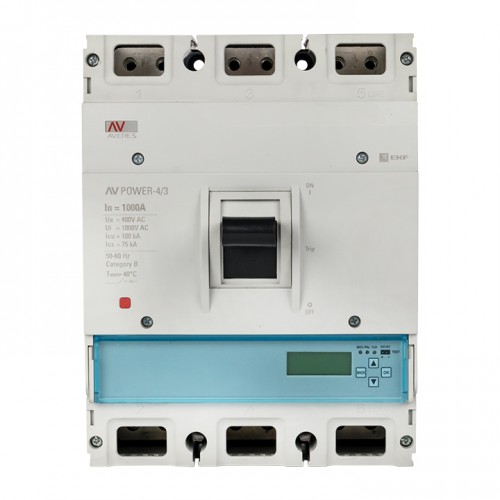 Автоматический выключатель AV POWER-4/3 1000А 100kA ETU6.0 EKF AVERES