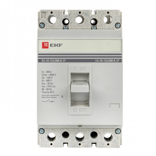 Автоматический выключатель ВА-99  250/200А 3P 35кА без коннекторов EKF PROxima