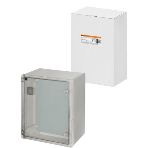 Бокс пластиковый ЩМП-0-10, прозр. крышка, ABS, IP65, от -45 до +75 °С, навесной, (500x350x220) TDM