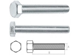 Болт М10*20 мм шестигр., цинк, кл.пр. 8.8, DIN 933 (50 шт в карт. уп.) STARFIX