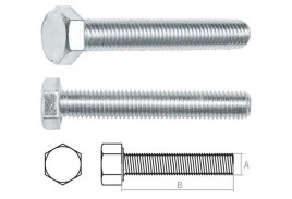 Болт М10х55 мм шестигр., цинк, кл.пр. 8.8, DIN 933 (30 шт в карт. уп.) STARFIX