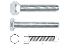 Болт М12х45 мм шестигр., цинк, кл.пр. 5.8, DIN 933 (20 шт в карт. уп.) STARFIX