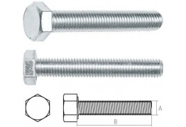 Болт М16х90 мм шестигр., цинк, кл.пр. 8.8, DIN 933 (10 шт в карт. уп.)
