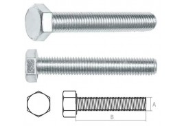 Болт М6х12 мм шестигр., цинк, кл.пр. 5.8, DIN 933 (300 шт в карт. уп.) STARFIX