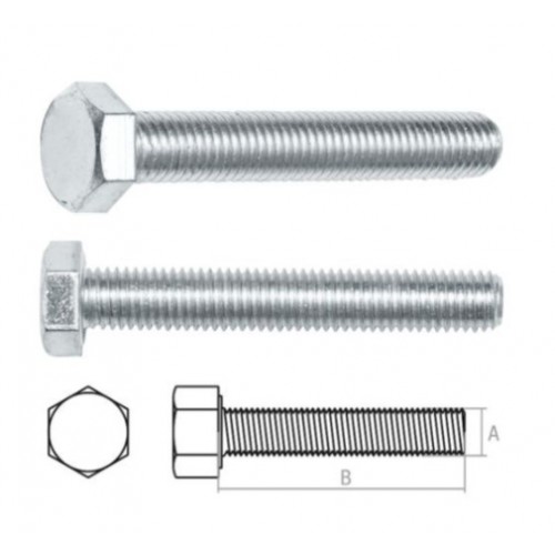 Болт М6х20 мм шестигр., цинк, кл.пр. 8.8, DIN 933 (250 шт в карт. уп.) STARFIX