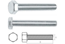 Болт М6х25 мм шестигр., цинк, кл.пр. 8.8, DIN 933 (10 шт в зип-локе) STARFIX