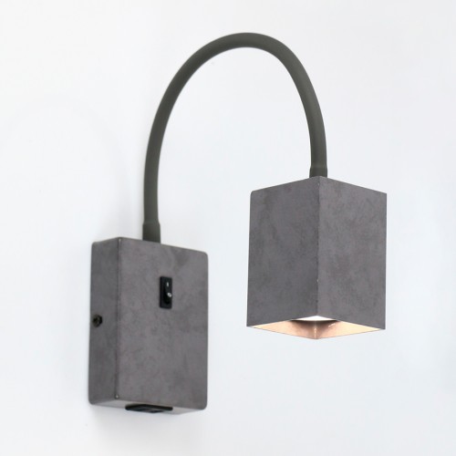 Бра на гибком основании GWL-GU10-M-IP20 Бетон Библиотека