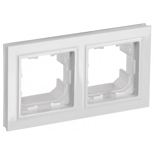 BRITE Рамка 2-х местная IP44 РУ-2-БрБ-44 бел. IEK