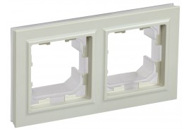 BRITE Рамка 2-местная IP44 РУ-2-БрКр-44 бежевый IEK