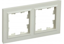BRITE Рамка 2-местная РУ-2-БрКр бежевый IEK