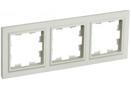 BRITE Рамка 3-местная РУ-3-БрКр бежевый IEK