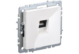 BRITE Розетка компьютерная RJ45 кат.5E РК10-БрБ белый IEK