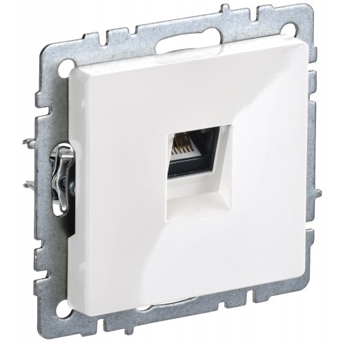 BRITE Розетка компьютерная RJ45 кат.5E РК10-БрБ белый IEK