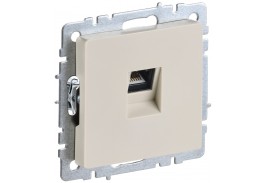 BRITE Розетка компьютерная RJ45 кат.5E РК10-БрКр бежевый IEK
