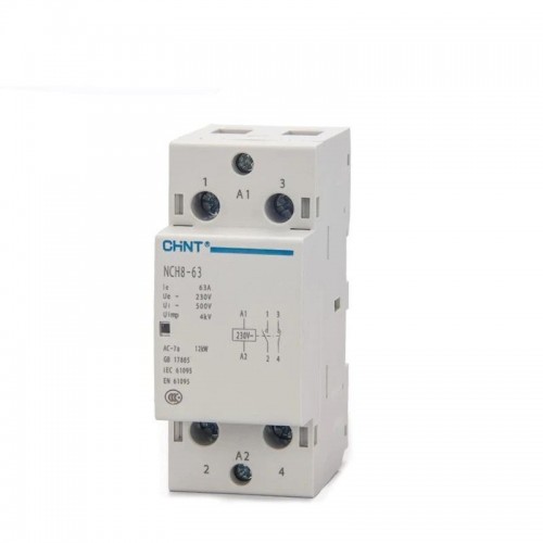 Контактор модульный NCH8-63/11 2Р 63A 1НЗ+1HO 220B (CHINT)