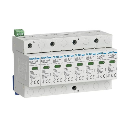 Ограничитель NU6-IIG 4Р In=40kA Uc=440B Im=100kA (хар.В) CHINT
