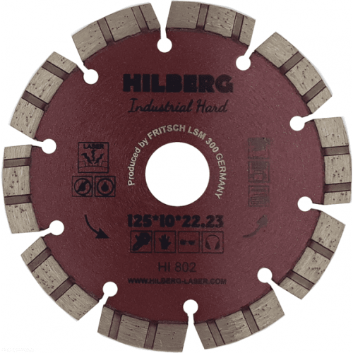 Диск алмазный отрезной 125*22,23 Hilberg Industrial Hard, 6905558001254