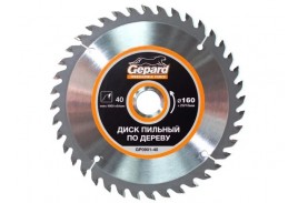 Диск пильный 160х20/16 мм 40 зуб. по дереву GEPARD