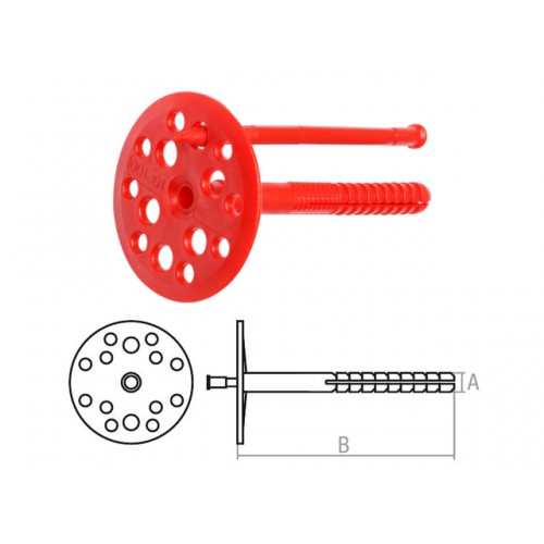 Дюбель для теплоизоляции 10х110 мм с пласт. гвоздем (100 шт в коробе) STARFIX