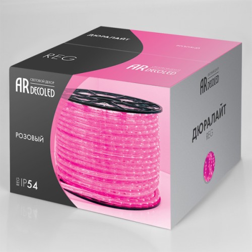 Дюралайт ARD-REG-STD Pink (220V, 24 LED/m, 100m) (Ardecoled, Закрытый)