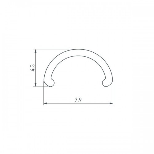 Экран ARH-ROUND-D8-2000 Round Opal (Arlight, Пластик)