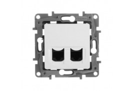 ЕТIKA Розетка 2XRJ45 5Е UTR БЕЛ.