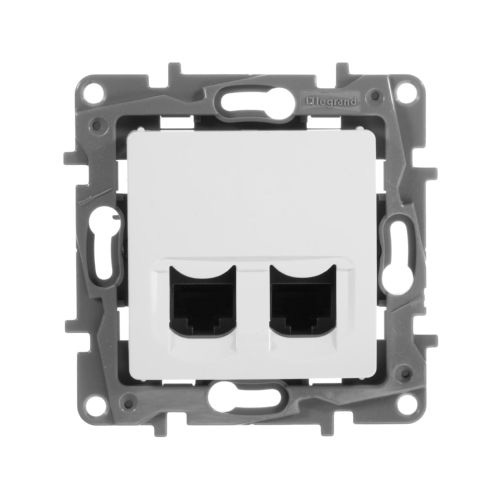 ЕТIKA Розетка 2XRJ45 5Е UTR БЕЛ.
