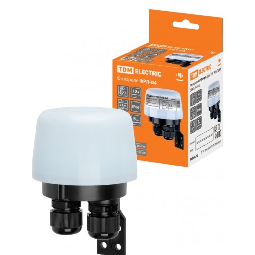 Фотореле ФРЛ-04 5-50лк 10А IP66, TDM