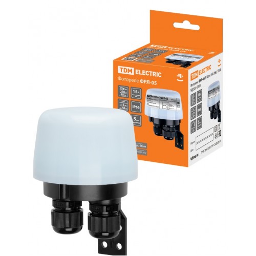 Фотореле ФРЛ-05 5-50лк 15А IP66, TDM