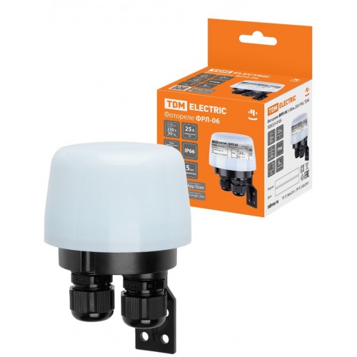 Фотореле ФРЛ-06 5-50лк 25А IP66, TDM