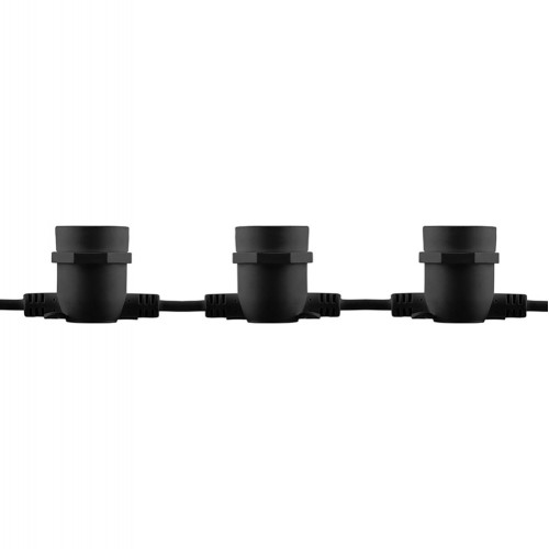 Гирлянда 230V  20 E27 черный, шаг 50cm, IP 65, 13м (3м сетевой шнур),  CL50-13