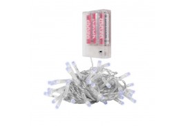 Гирлянда DC-G01-80W, 80 бел. LED, 7.8 м., 8 реж., 3xAA