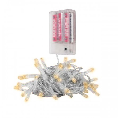 Гирлянда DC-G01-80Y, 80 желт. LED, 7.8 м., 8 реж., 3xAA