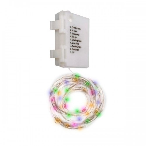 Гирлянда DC-G03-120M, 120 мульт. microLED, 12.1 м., 8 реж., 3xAA