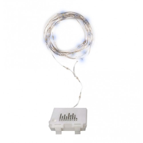Гирлянда DC-G03-50W, 50 бел. microLED, 5.1 м., 8 реж., 3xAA