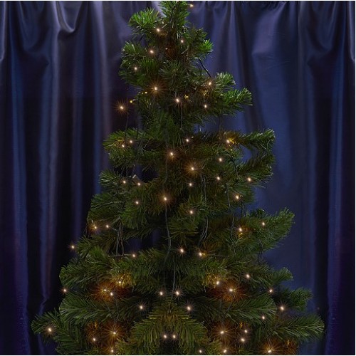 Гирлянда линейная 230V  200 LED 20м, 3300K,  12W,  с контроллером, IP 20, шнур 3м, CL06