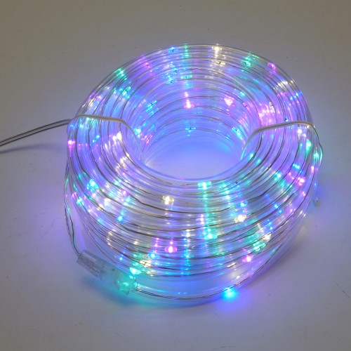 Гирлянда линейная Мини Дюралайт 220V, 260 LED 15м, мультиколор с контроллером, IP 20,  прозрачный шнур, CL587