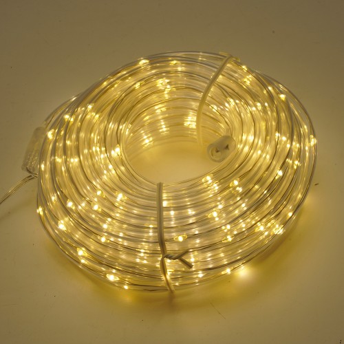 Гирлянда линейная Мини Дюралайт 220V, 260 LED 2700K с контроллером, 15м, IP20,  прозрачный шнур, CL587