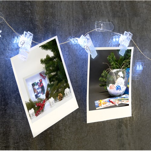 Гирлянда линейная Прищепки USB 20LED 2700K, IP 20, 1.8м, CL573