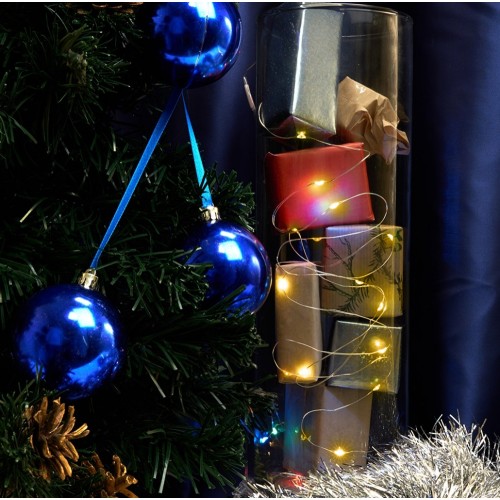 Гирлянда линейная Роса, 20 LED 2м, 2700К, (батарейки в компл) 2*CR2032, прозр. шнур IP20, CL588