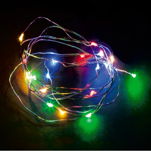 Гирлянда линейная Роса,  50LED мультиколор, 5м, IP20 USB, прозрачный шнур, CL575